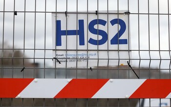 Security fence at an HS2 construction site