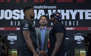 Anthony Joshua and Dillian Whyte face off - Anthony Joshua vs Dillian Whyte: When is the fight, how to watch and undercard line-up