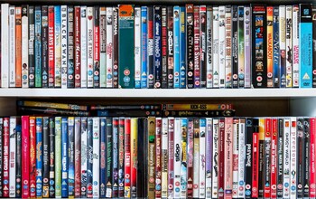 Tangible: a carefully curated DVD shelf can be revisited 